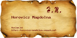 Horovicz Magdolna névjegykártya