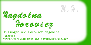 magdolna horovicz business card